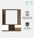 Sivom SIVOM Victoria Multipurpose TV Unit fits upto 43 inch with Storage Engineered Wood TV Entertainment Unit for Modern Homes | Elegant Design & Premium Finish