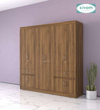 Sivom furniture SIVOM Alloy Multipurpose 6 Door Closet Engineered Wood 6 Door Wardrobe for Modern Homes | Elegant Design & Premium Finish