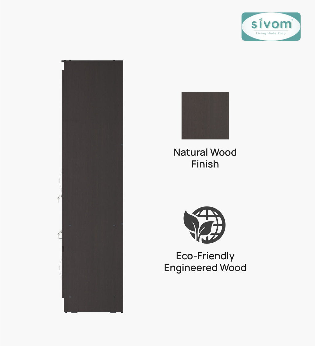 Sivom furniture SIVOM Alloy Multipurpose 6 Door Closet Engineered Wood 6 Door Wardrobe for Modern Homes | Elegant Design & Premium Finish