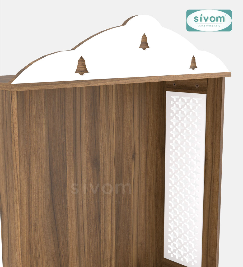 Sivom SIVOM Vision Home Temple/Pooja Unit/Home Mandir/ Engineered Wood Home Temple (Height: 148, Knock Down) for Modern Homes | Elegant Design & Premium Finish