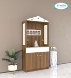 Sivom SIVOM Vision Home Temple/Pooja Unit/Home Mandir/ Engineered Wood Home Temple (Height: 148, Knock Down) for Modern Homes | Elegant Design & Premium Finish