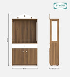 Sivom SIVOM Vision Home Temple/Pooja Unit/Home Mandir/ Engineered Wood Home Temple (Height: 148, Knock Down) for Modern Homes | Elegant Design & Premium Finish