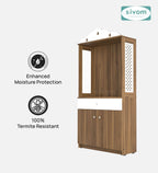Sivom SIVOM Vision Home Temple/Pooja Unit/Home Mandir/ Engineered Wood Home Temple (Height: 148, Knock Down) for Modern Homes | Elegant Design & Premium Finish
