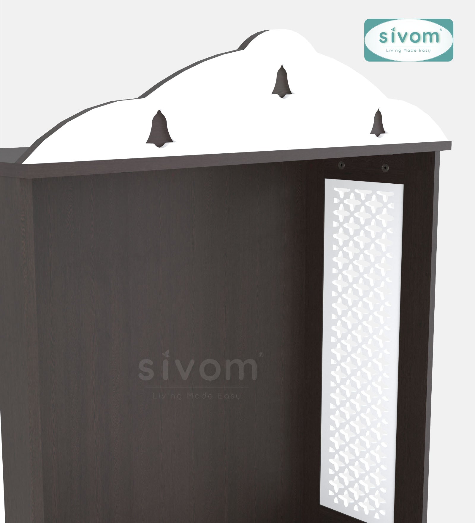 Sivom SIVOM Vision Home Temple/Pooja Unit/Home Mandir/ Engineered Wood Home Temple (Height: 148, Knock Down) for Modern Homes | Elegant Design & Premium Finish