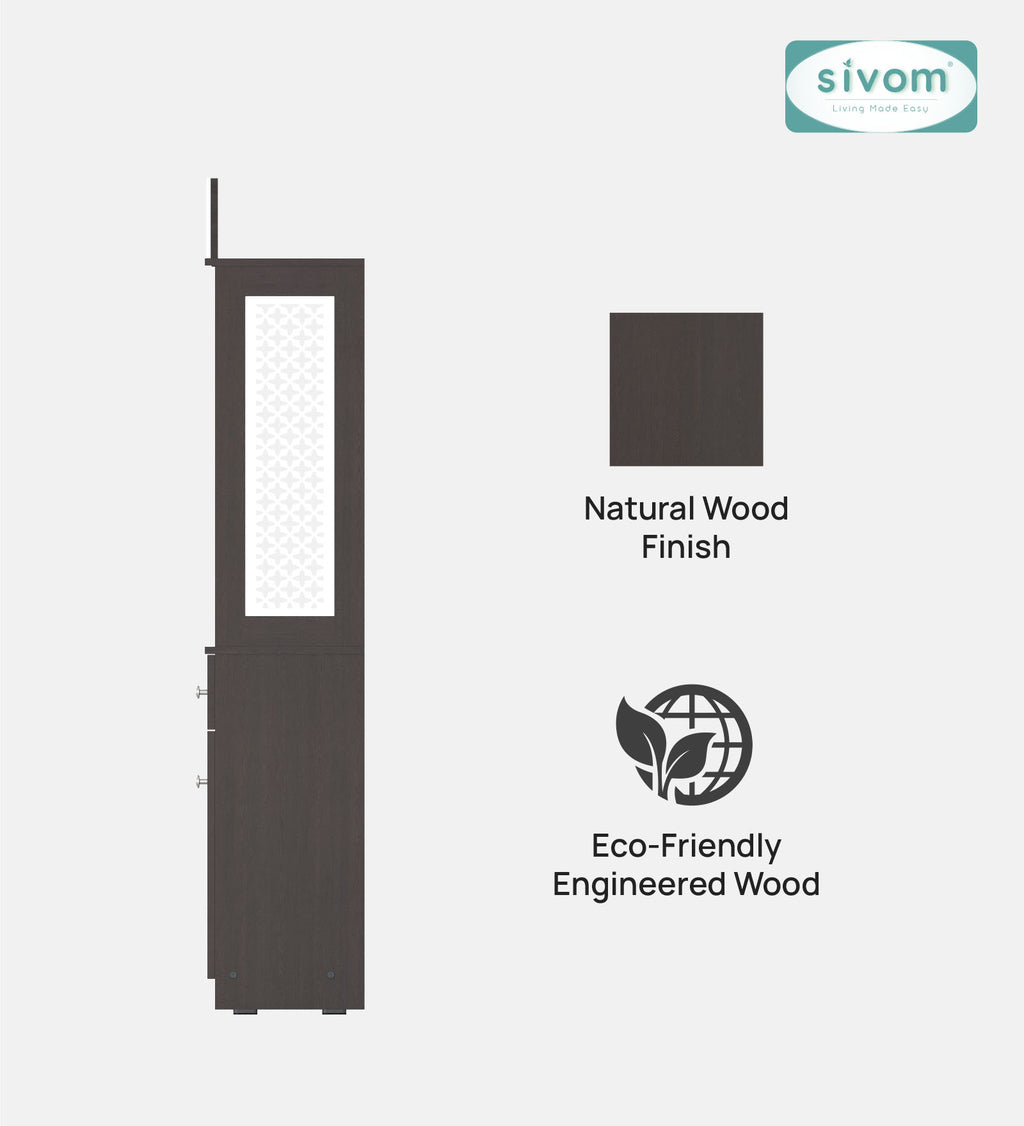 Sivom SIVOM Vision Home Temple/Pooja Unit/Home Mandir/ Engineered Wood Home Temple (Height: 148, Knock Down) for Modern Homes | Elegant Design & Premium Finish