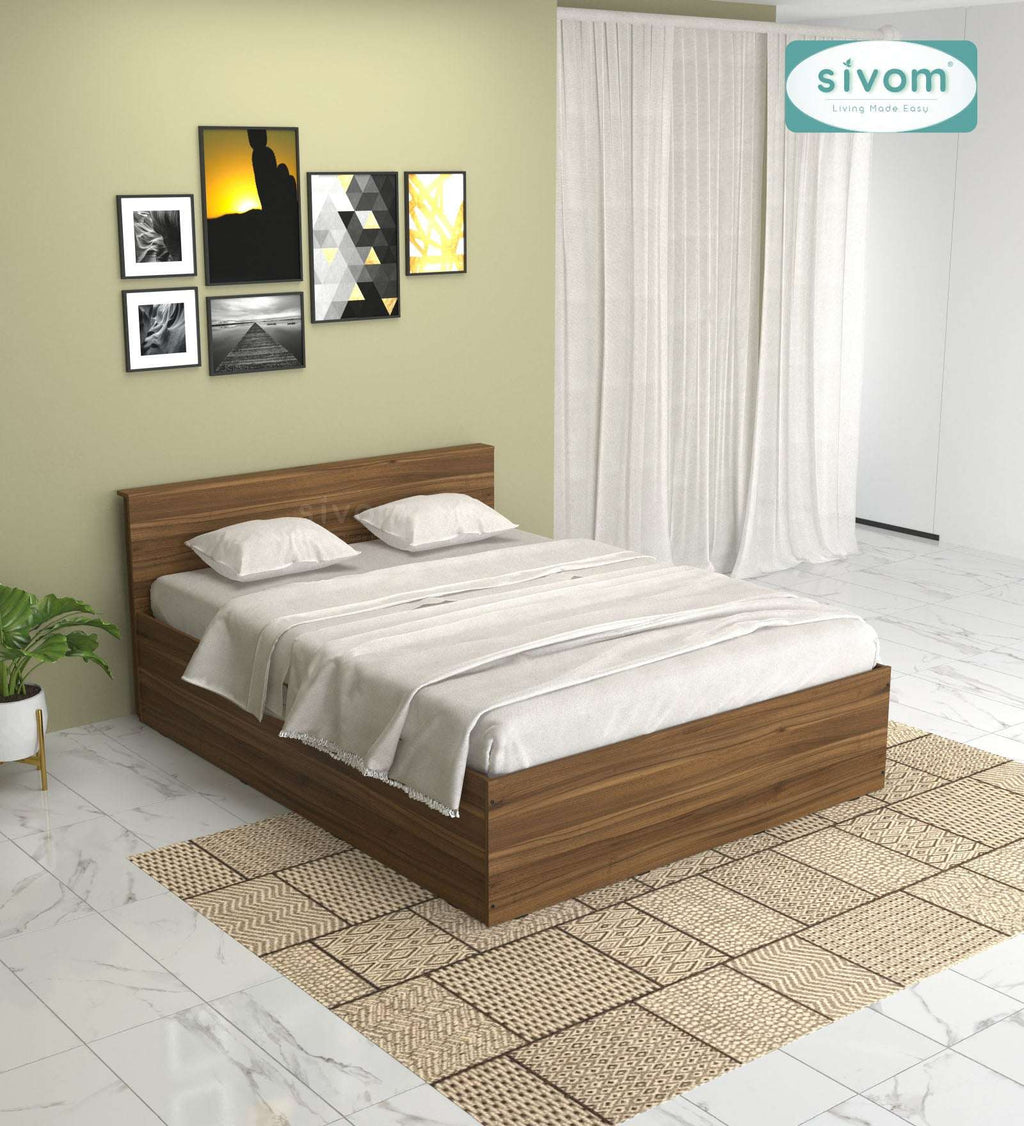 Sivom furniture SIVOM Sleepy Bed with Storage Engineered Wood queen Bed Engineered Wood Queen Bed (Delivery Condition - Knock Down)