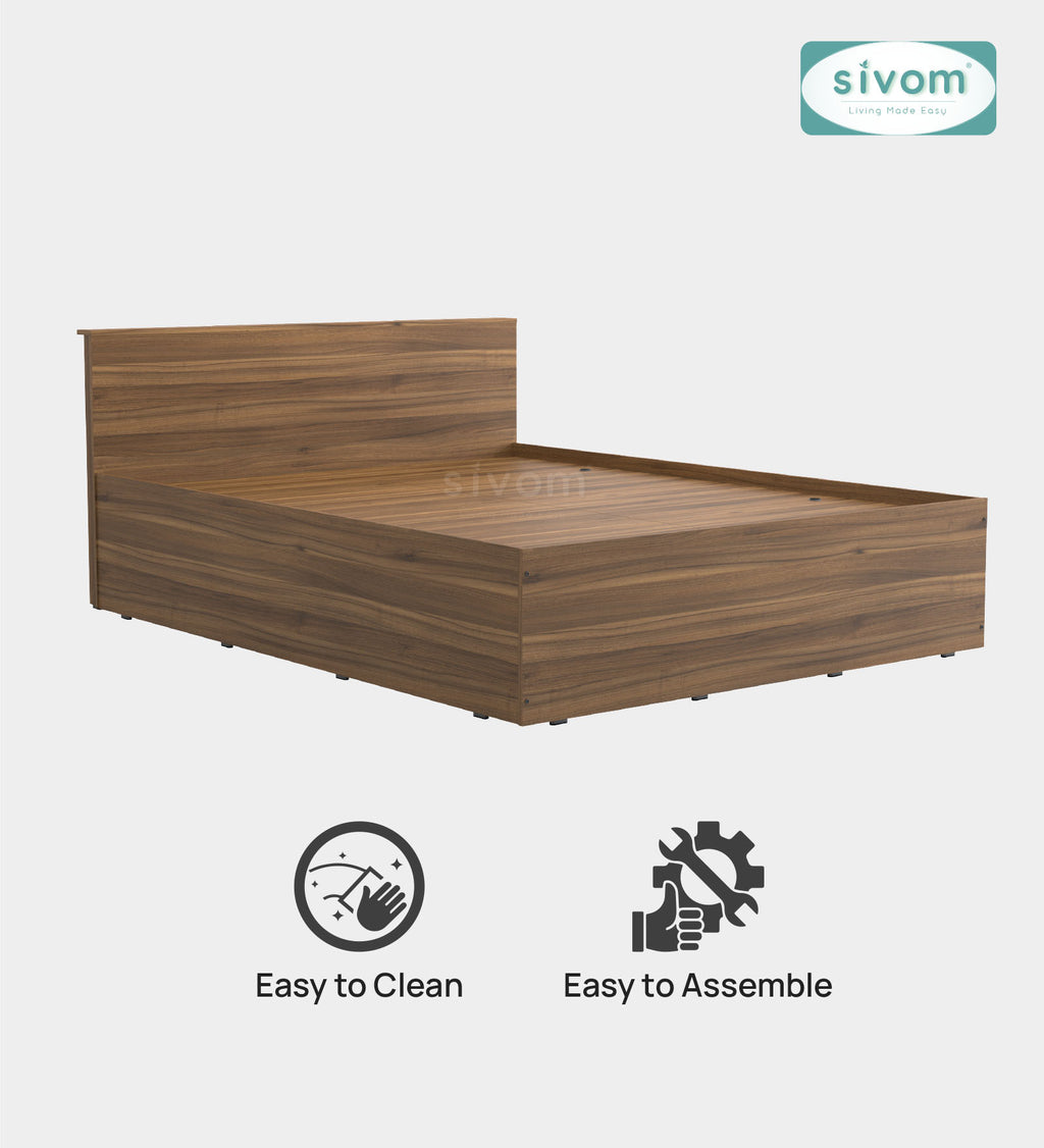 Sivom furniture SIVOM Sleepy Bed with Storage Engineered Wood queen Bed Engineered Wood Queen Bed (Delivery Condition - Knock Down)