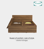 Sivom furniture SIVOM Sleepy Bed with Storage Engineered Wood queen Bed Engineered Wood Queen Bed (Delivery Condition - Knock Down)