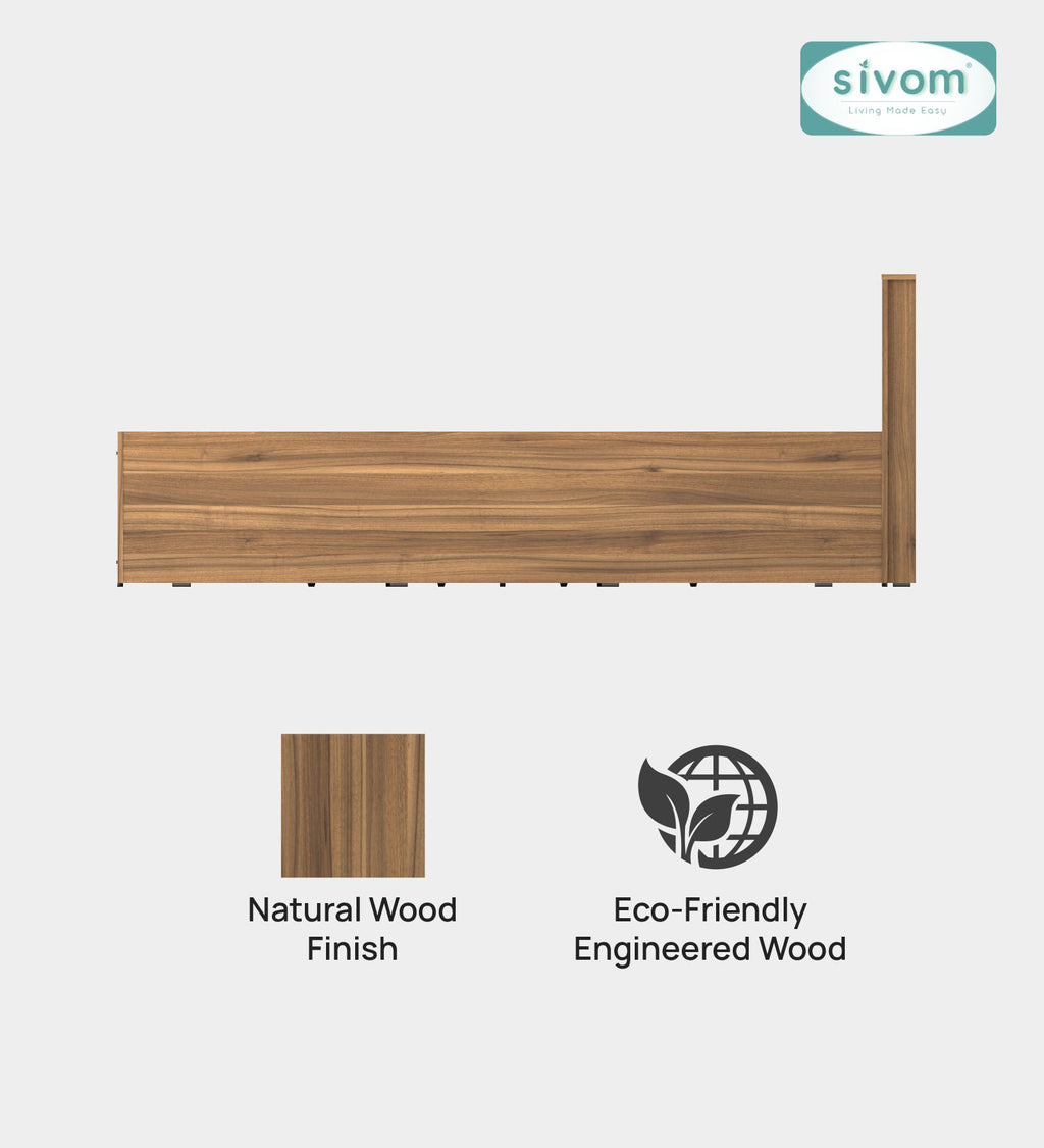 Sivom furniture SIVOM Sleepy Bed with Storage Engineered Wood queen Bed Engineered Wood Queen Bed (Delivery Condition - Knock Down)