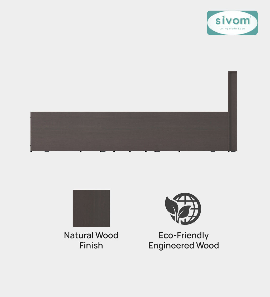 Sivom furniture SIVOM Sleepy Bed with Storage Engineered Wood queen Bed Engineered Wood Queen Bed (Delivery Condition - Knock Down)