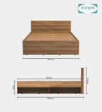 Sivom SIVOM Sleepy Bed without Storage Engineered Wood Queen Bed Engineered Wood Queen Bed (Delivery Condition - Knock Down)