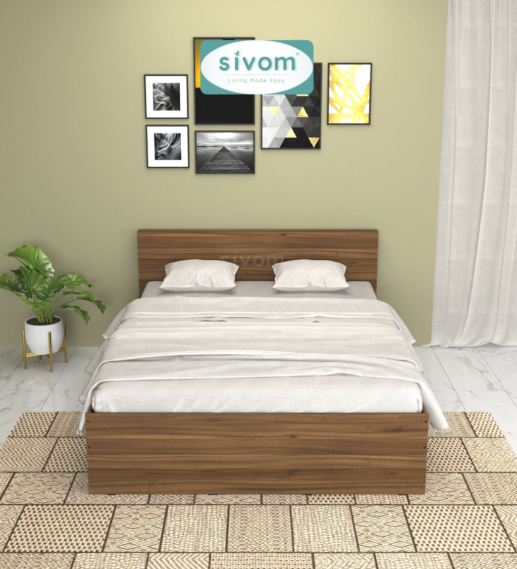 Sivom SIVOM Sleepy Bed without Storage Engineered Wood Queen Bed Engineered Wood Queen Bed (Delivery Condition - Knock Down)