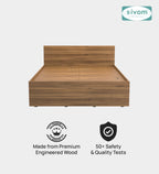 Sivom SIVOM Sleepy Bed without Storage Engineered Wood Queen Bed Engineered Wood Queen Bed (Delivery Condition - Knock Down)