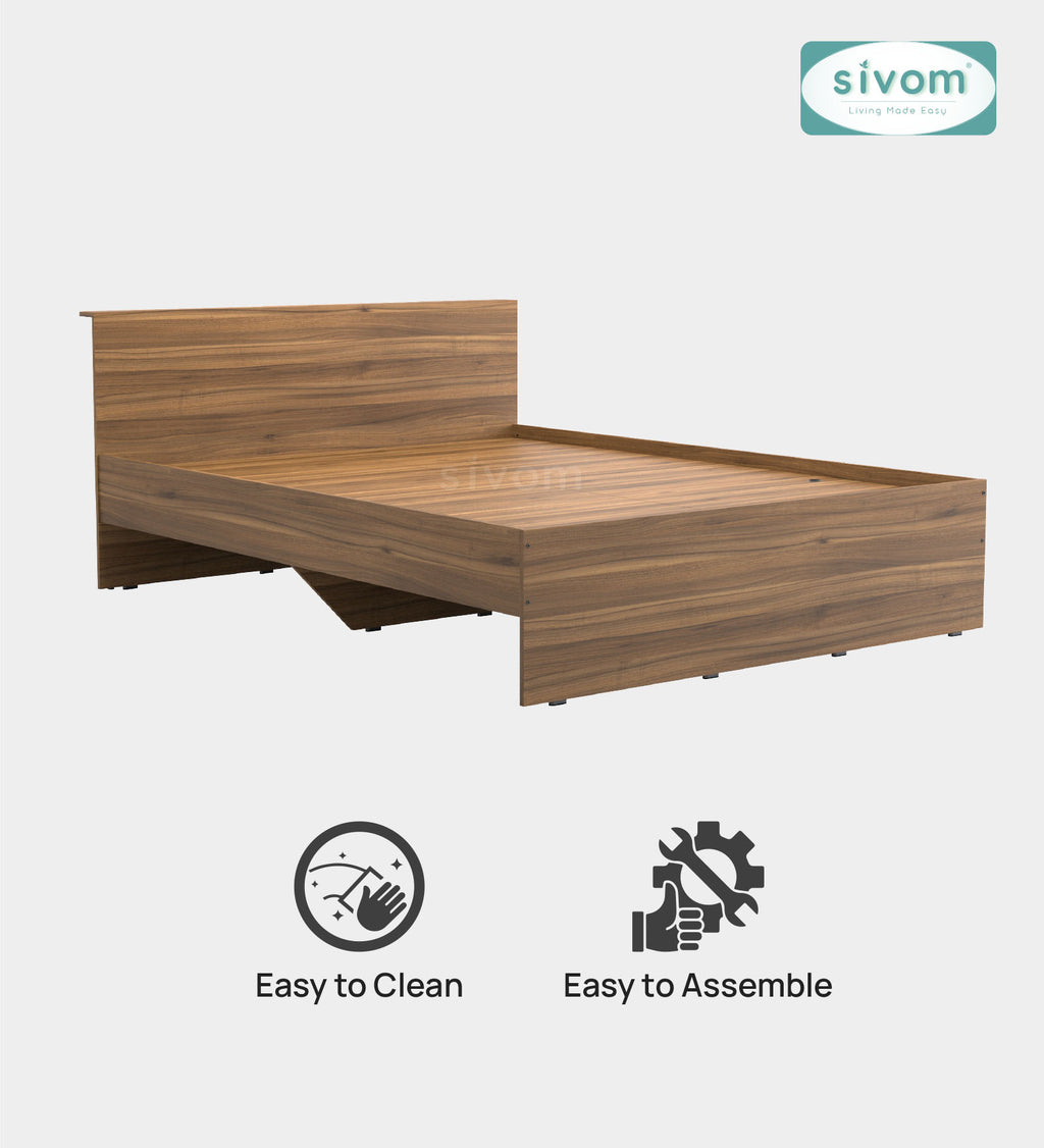 Sivom SIVOM Sleepy Bed without Storage Engineered Wood Queen Bed Engineered Wood Queen Bed (Delivery Condition - Knock Down)
