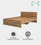 Sivom SIVOM Sleepy Bed without Storage Engineered Wood Queen Bed Engineered Wood Queen Bed (Delivery Condition - Knock Down)