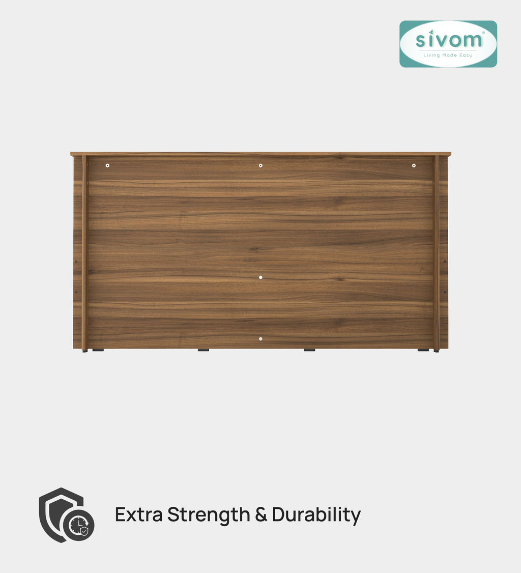 Sivom SIVOM Sleepy Bed without Storage Engineered Wood Queen Bed Engineered Wood Queen Bed (Delivery Condition - Knock Down)