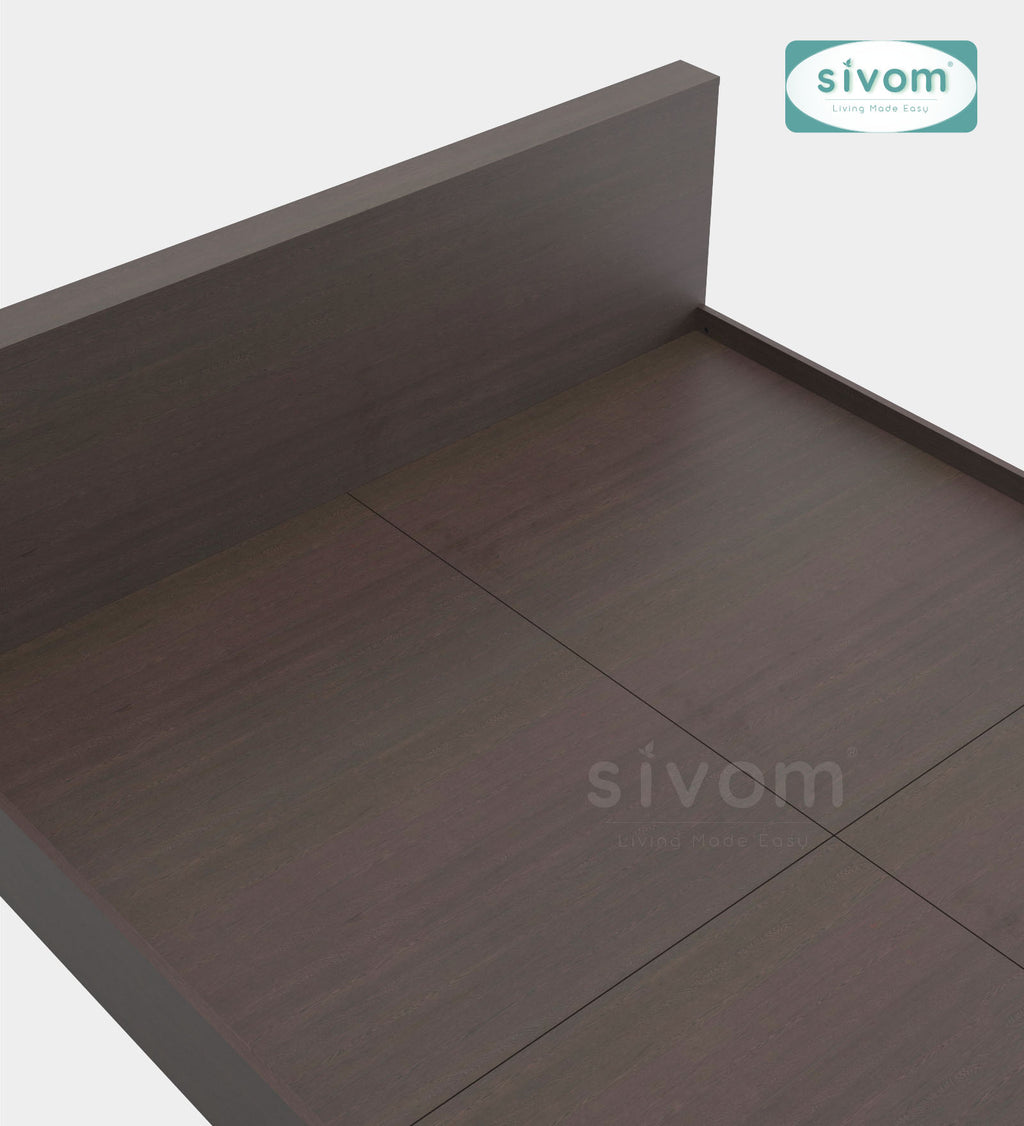 Sivom SIVOM Sleepy Bed without Storage Engineered Wood Queen Bed Engineered Wood Queen Bed (Delivery Condition - Knock Down)