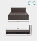 Sivom SIVOM Sleepy Bed without Storage Engineered Wood Queen Bed Engineered Wood Queen Bed (Delivery Condition - Knock Down)