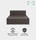 Sivom SIVOM Sleepy Bed without Storage Engineered Wood Queen Bed Engineered Wood Queen Bed (Delivery Condition - Knock Down)