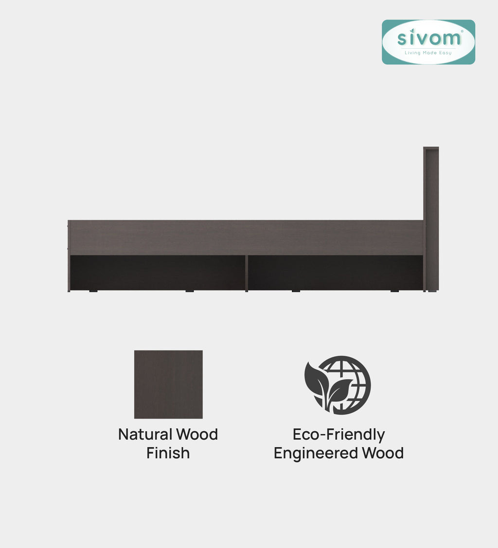 Sivom SIVOM Sleepy Bed without Storage Engineered Wood Queen Bed Engineered Wood Queen Bed (Delivery Condition - Knock Down)