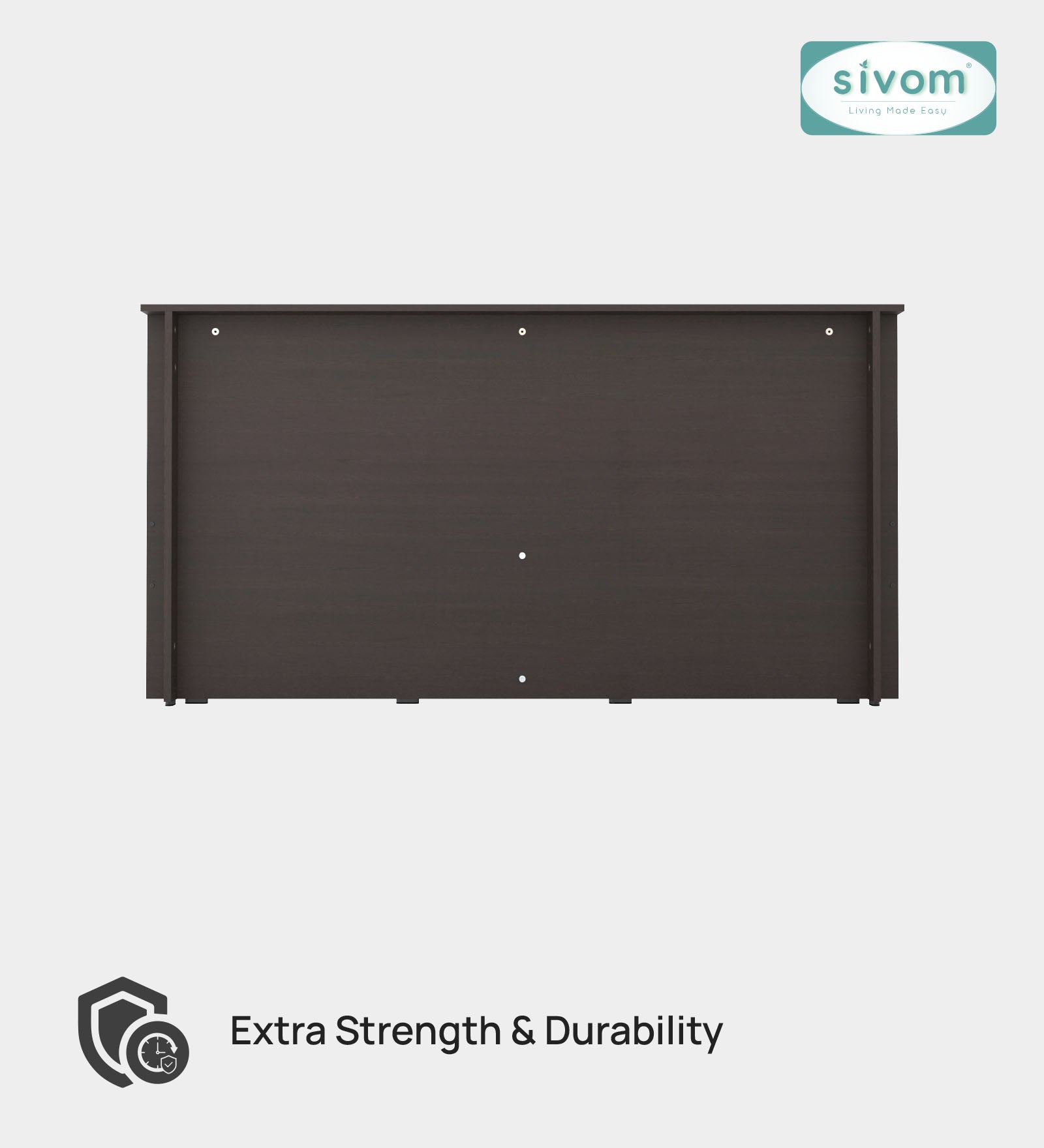 Sivom SIVOM Sleepy Bed without Storage Engineered Wood Queen Bed Engineered Wood Queen Bed (Delivery Condition - Knock Down)