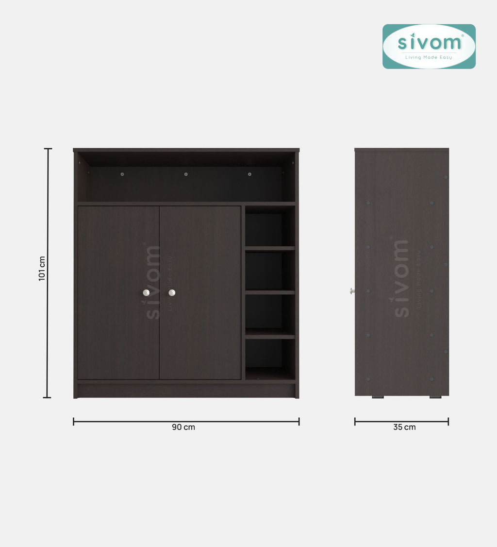 SIVOM Windsor Engineered Wood Shoe Rack (, 4 Shelves, Knock Down) for Modern Homes | Elegant Design & Premium Finish