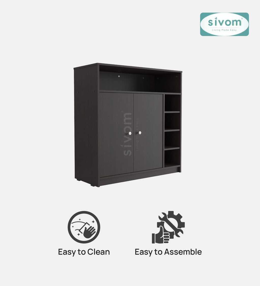 SIVOM Windsor Engineered Wood Shoe Rack (, 4 Shelves, Knock Down) for Modern Homes | Elegant Design & Premium Finish