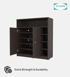 SIVOM Windsor Engineered Wood Shoe Rack (, 4 Shelves, Knock Down) for Modern Homes | Elegant Design & Premium Finish
