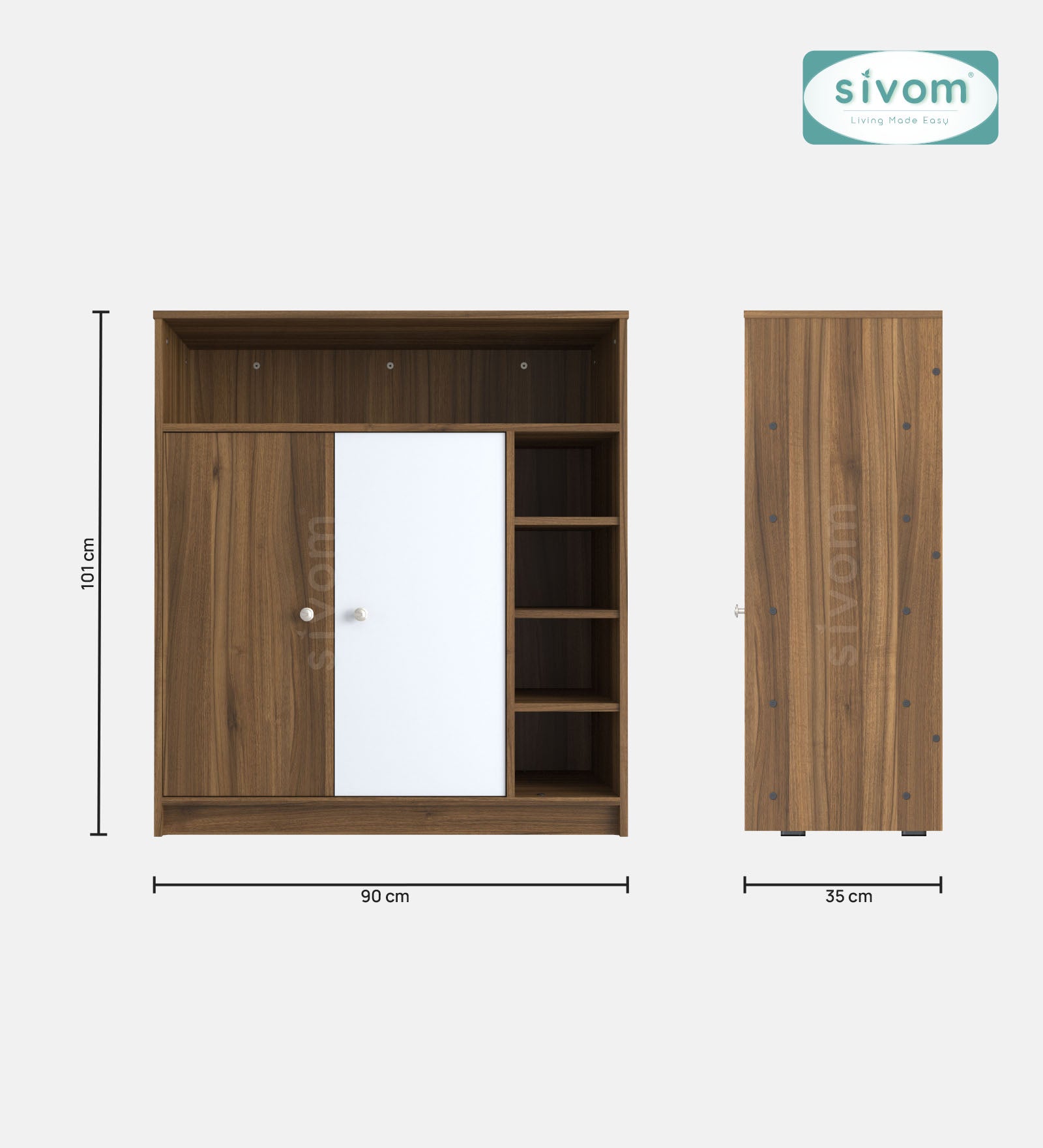 SIVOM Windsor Engineered Wood Shoe Rack (, 4 Shelves, Knock Down) for Modern Homes | Elegant Design & Premium Finish