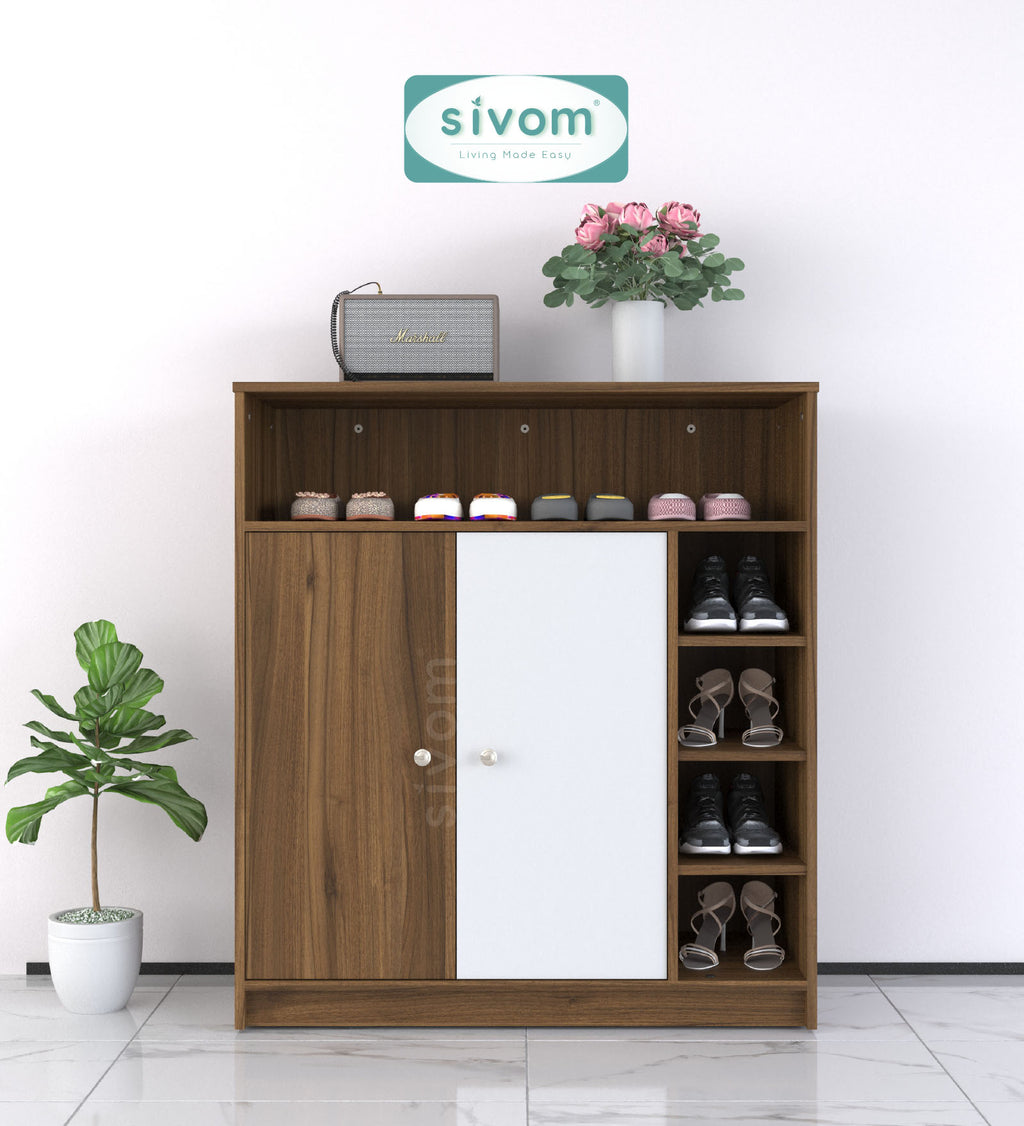 SIVOM Windsor Engineered Wood Shoe Rack (, 4 Shelves, Knock Down) for Modern Homes | Elegant Design & Premium Finish