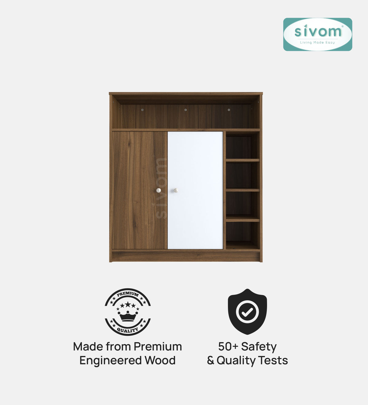 SIVOM Windsor Engineered Wood Shoe Rack (, 4 Shelves, Knock Down) for Modern Homes | Elegant Design & Premium Finish