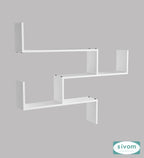Sivom SIVOM WRAN Multipurpose Modular Wall Racks/Shelves/Organiser/Décor Particle Board Wall Shelf (Number of Shelves - 5, ) for Modern Homes | Elegant Design & Premium Finish