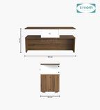 Sivom SIVOM Zenith Multipurpose Centre Table / Engineered Wood Coffee Table for Modern Homes | Elegant Design & Premium Finish