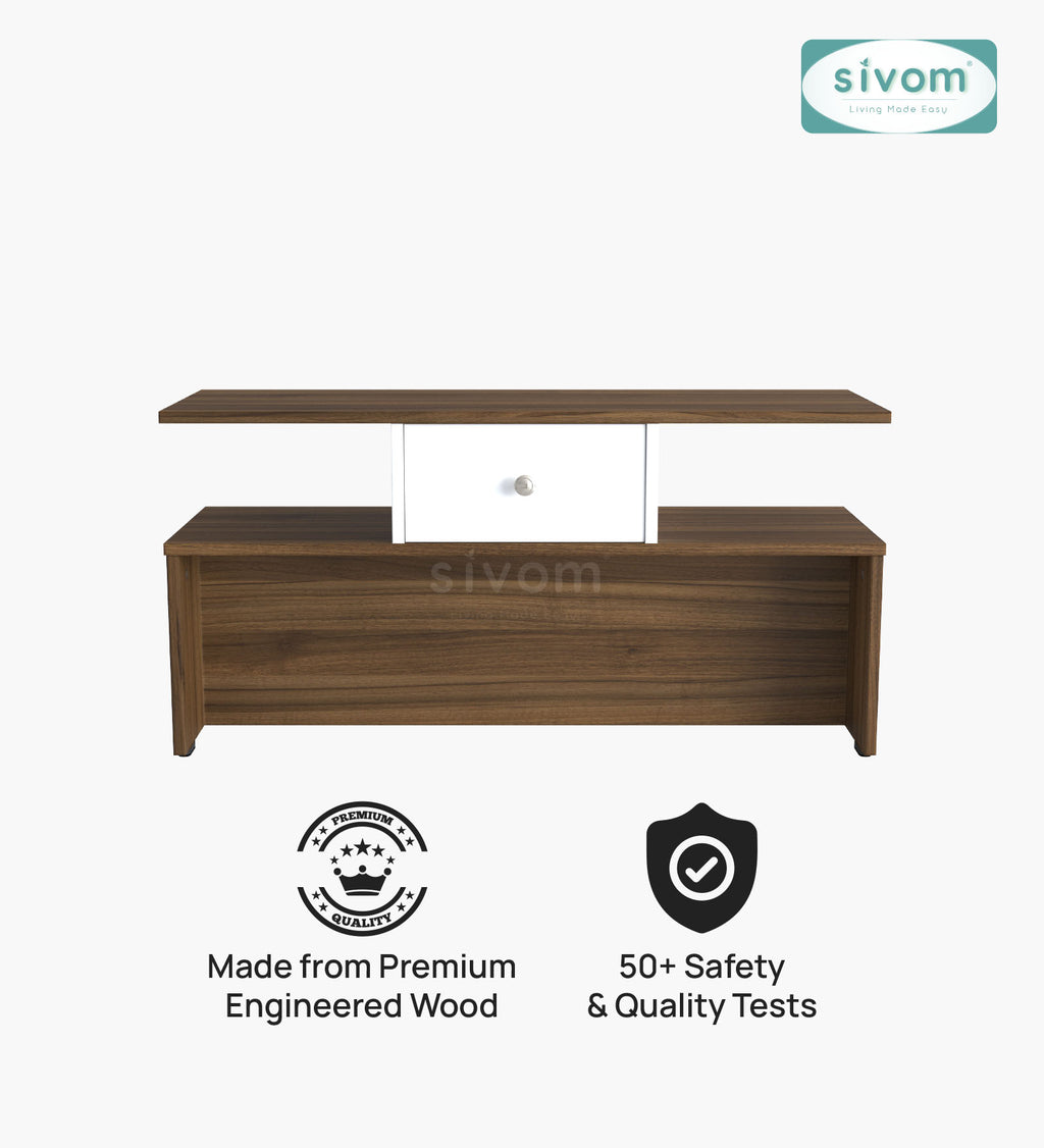 Sivom SIVOM Zenith Multipurpose Centre Table / Engineered Wood Coffee Table for Modern Homes | Elegant Design & Premium Finish
