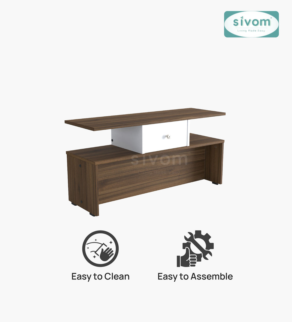 Sivom SIVOM Zenith Multipurpose Centre Table / Engineered Wood Coffee Table for Modern Homes | Elegant Design & Premium Finish