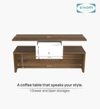Sivom SIVOM Zenith Multipurpose Centre Table / Engineered Wood Coffee Table for Modern Homes | Elegant Design & Premium Finish