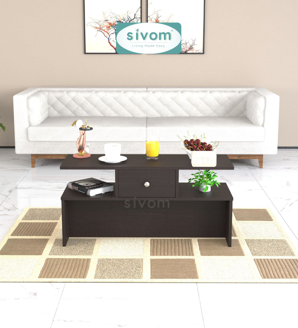 Sivom SIVOM Zenith Multipurpose Centre Table / Engineered Wood Coffee Table for Modern Homes | Elegant Design & Premium Finish