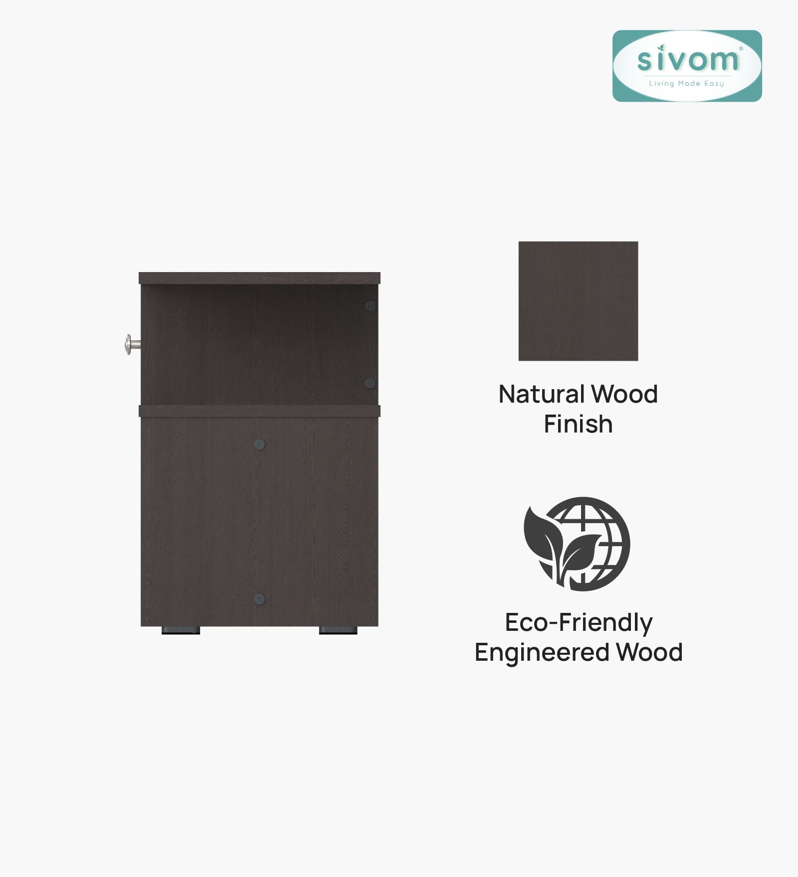 Sivom SIVOM Zenith Multipurpose Centre Table / Engineered Wood Coffee Table for Modern Homes | Elegant Design & Premium Finish