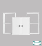 Sivom SIVOM WYDE Multipurpose Modular Wall Racks/Shelves/Organiser/Décor Particle Board Wall Shelf (Number of Shelves - 4, ) for Modern Homes | Elegant Design & Premium Finish