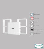 Sivom SIVOM WYDE Multipurpose Modular Wall Racks/Shelves/Organiser/Décor Particle Board Wall Shelf (Number of Shelves - 4, ) for Modern Homes | Elegant Design & Premium Finish