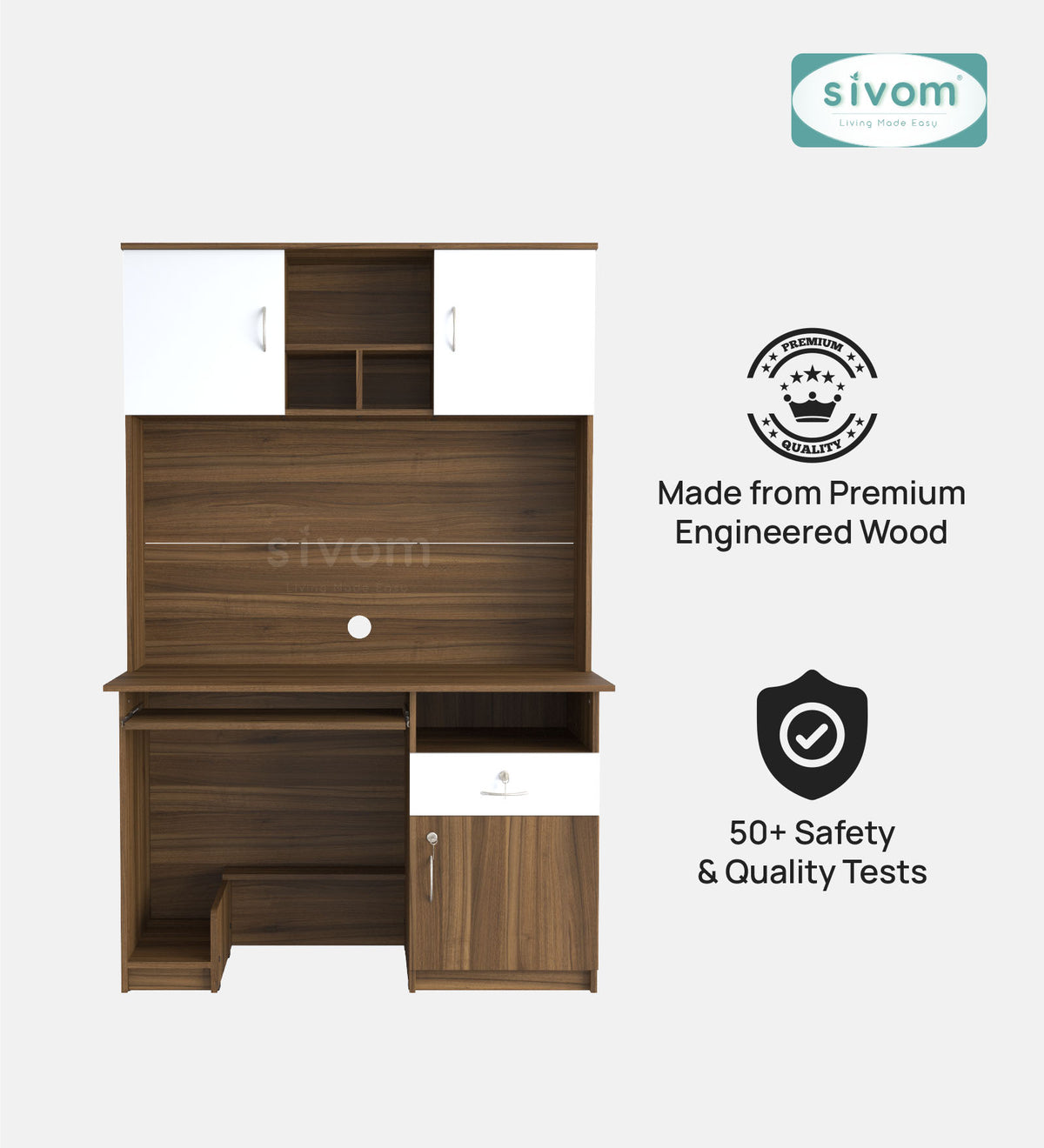 Sivom SIVOM XYLO Multipurpose Study/Home/Office Table Engineered Wood Study Table for Modern Homes | Elegant Design & Premium Finish (Copy) (Copy) (Copy)