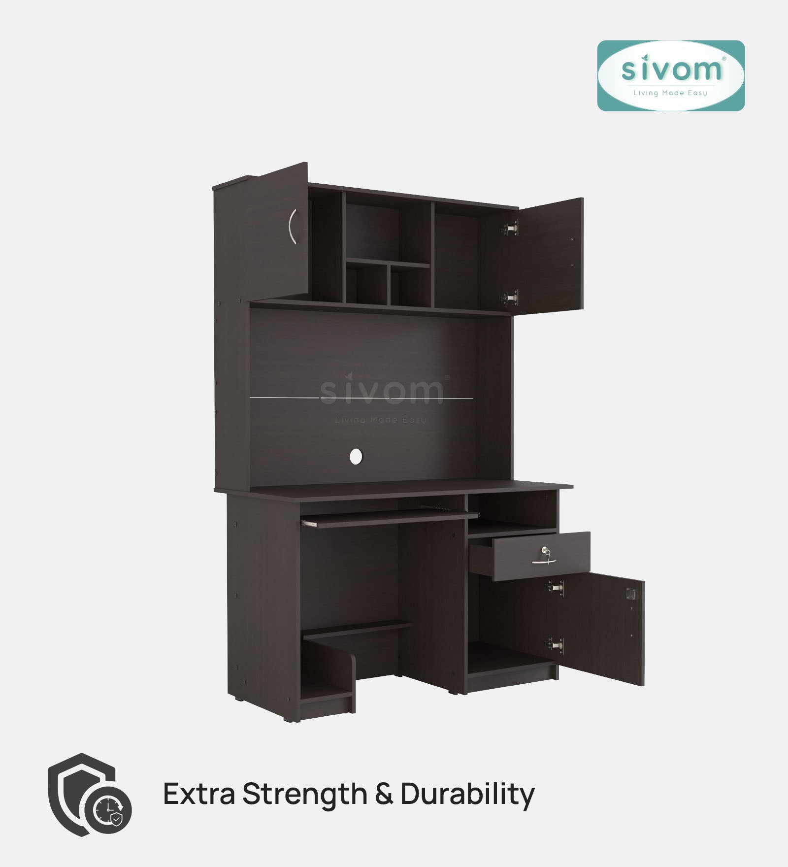 Sivom SIVOM XYLO Multipurpose Study/Home/Office Table Engineered Wood Study Table for Modern Homes | Elegant Design & Premium Finish (Copy) (Copy) (Copy)
