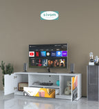 Sivom SIVOM Zebra Digital Printed Multipurpose TV Unit fits upto 55 inch with Storage Engineered Wood TV Entertainment Unit for Modern Homes | Elegant Design & Premium Finish