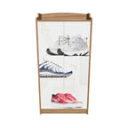 SIVOM Poland Digital Printed Engineered Wood Shoe Stand for Modern Homes | Elegant Design & Premium Finish