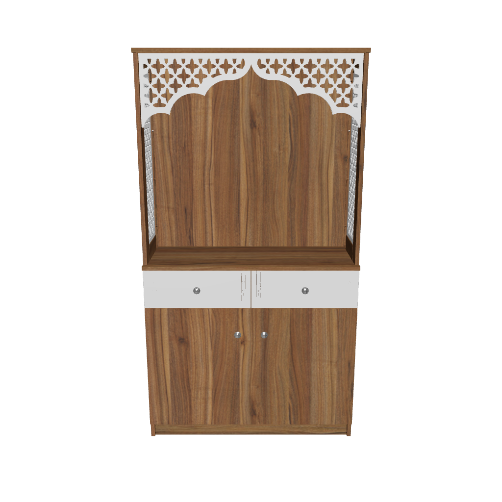 SIVOM Prime Home Temple/Pooja Unit/Home Mandir/ Engineered Wood Home Temple (Height: 148, Knock Down) for Modern Homes | Elegant Design & Premium Finish