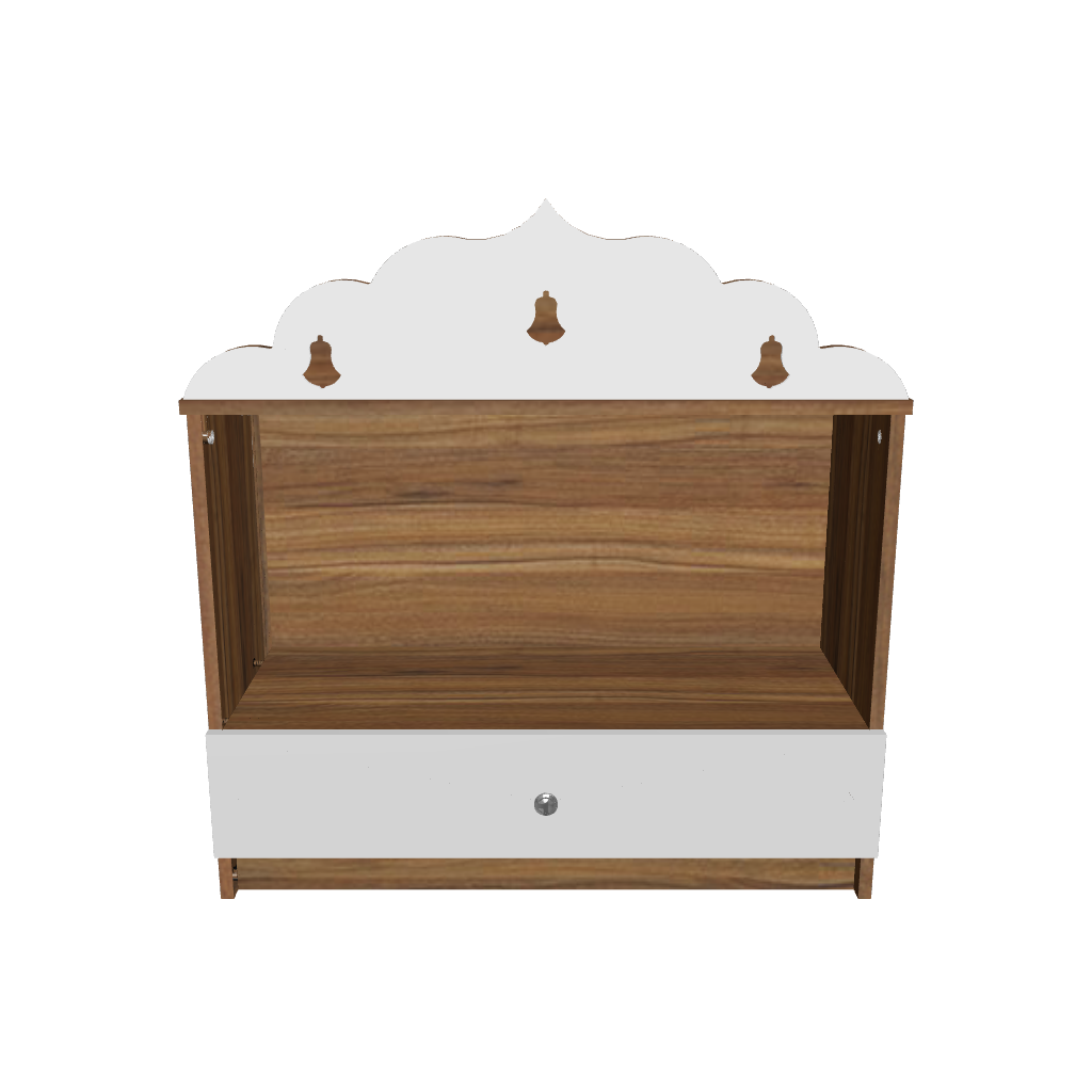 SIVOM Prime Medium Home Temple/Pooja Unit/Home Mandir/ Engineered Wood Home Temple (Height: 78, Knock Down) for Modern Homes | Elegant Design & Premium Finish