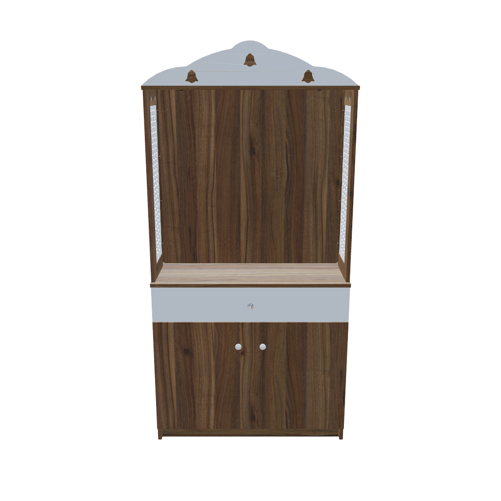 SIVOM Vision Home Temple/Pooja Unit/Home Mandir/ Engineered Wood Home Temple (Height: 148, Knock Down) for Modern Homes | Elegant Design & Premium Finish